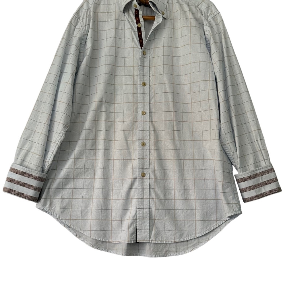 Robert Graham | Plaid Flip Cuff Button Down Shirt Size XL - Picture 3 of 12